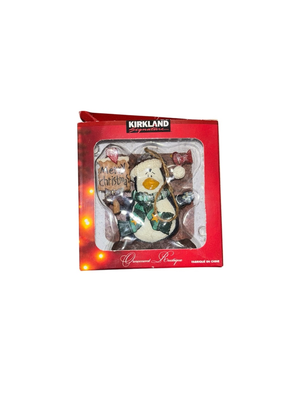 merry christmas penguin ornament